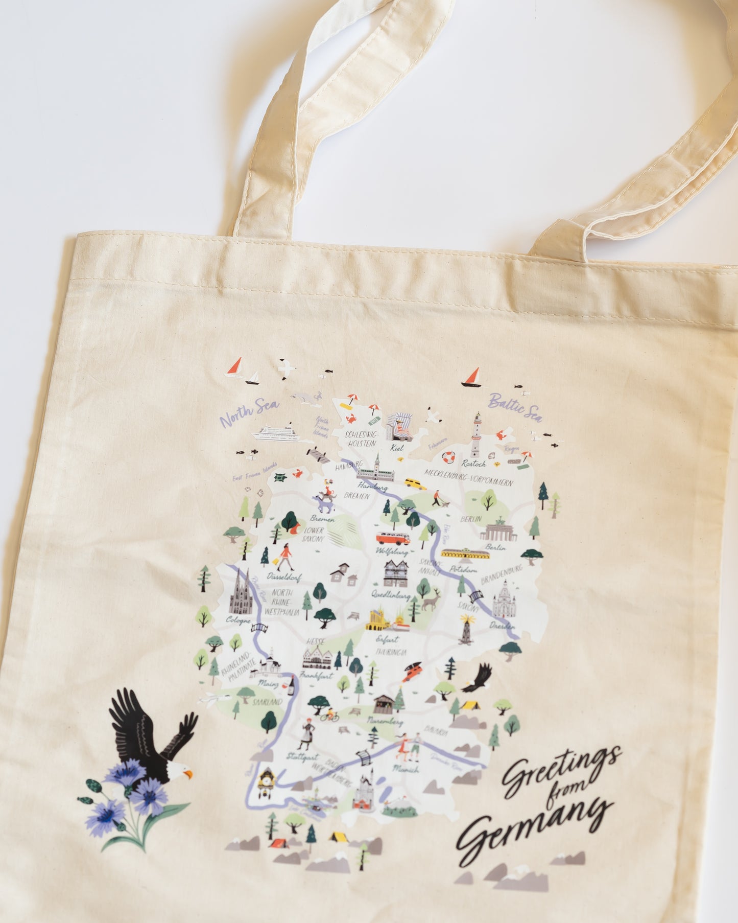 Baumwolltasche Landkarte