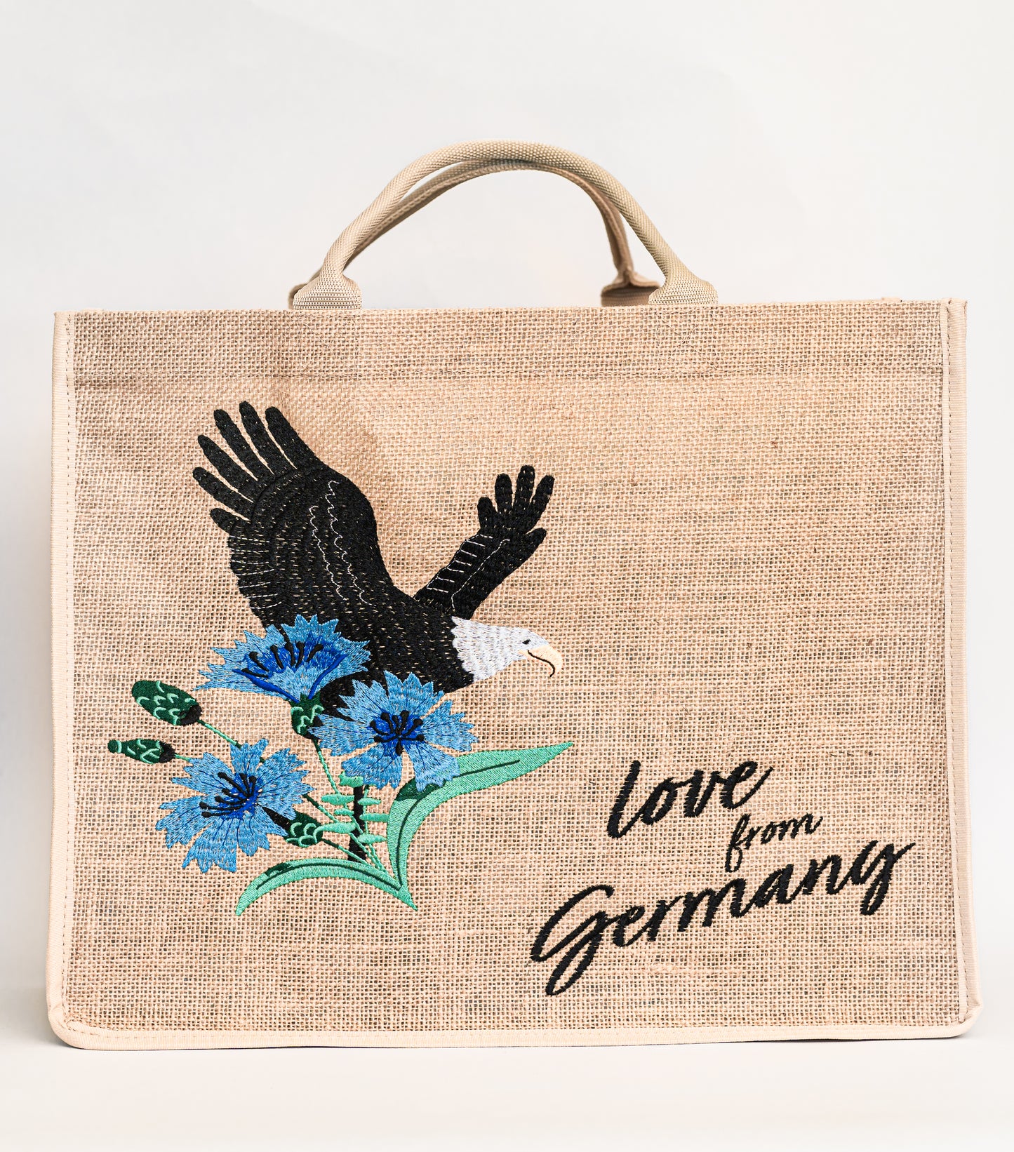 Jutebeutel Stickerei Adler Groß