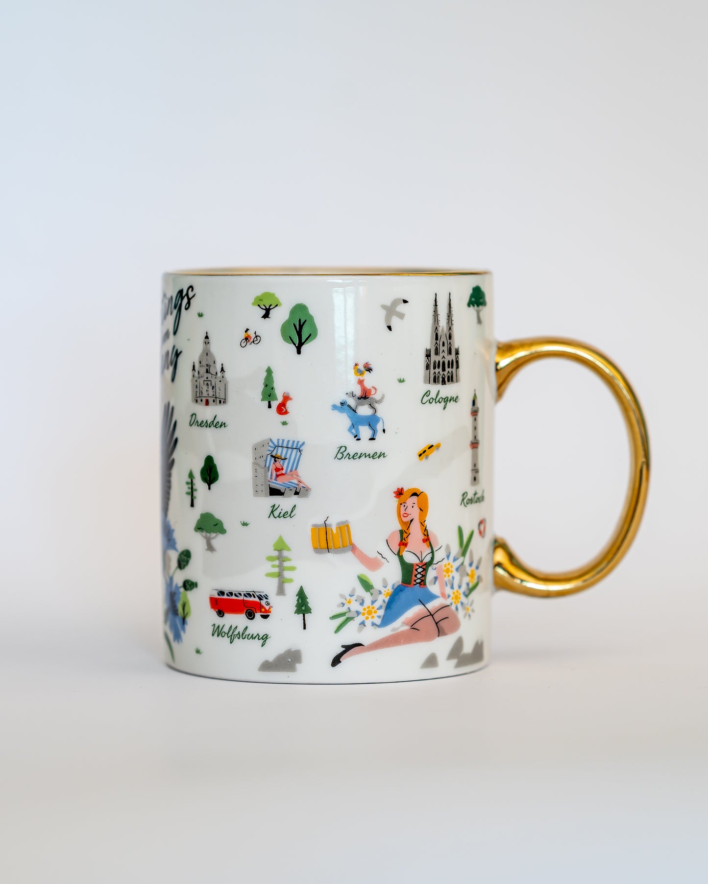 Keramiktasse mit Kartensymbolen