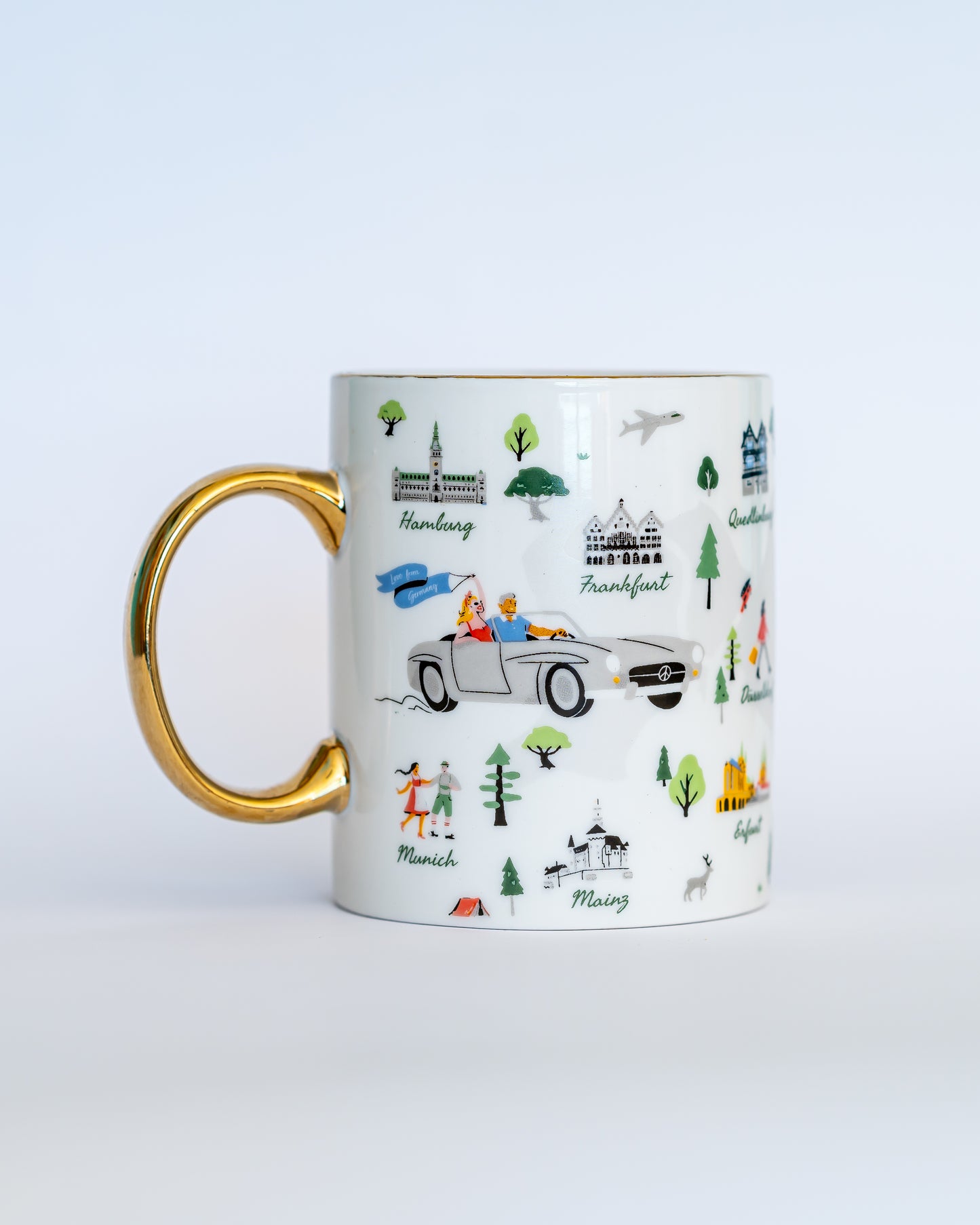 Keramiktasse mit Kartensymbolen