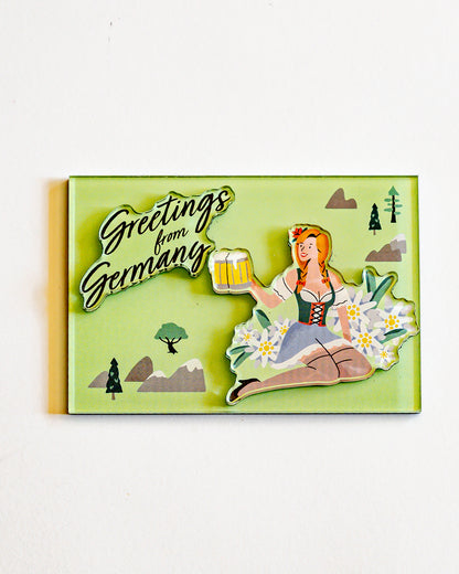 Dirndlmädchen Acrylmagnet