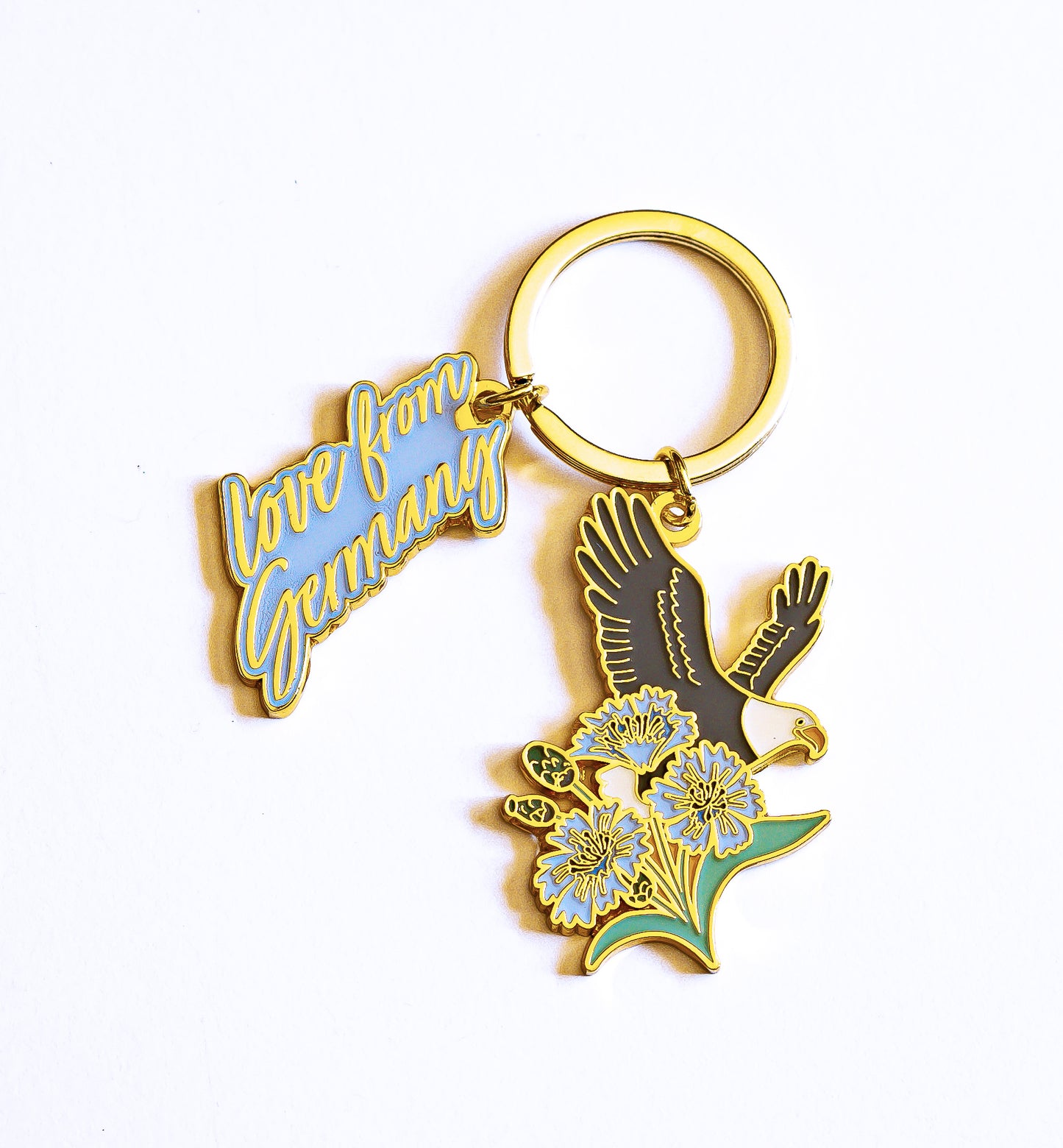 Adler Schlüsselanhänger Pastellblau
