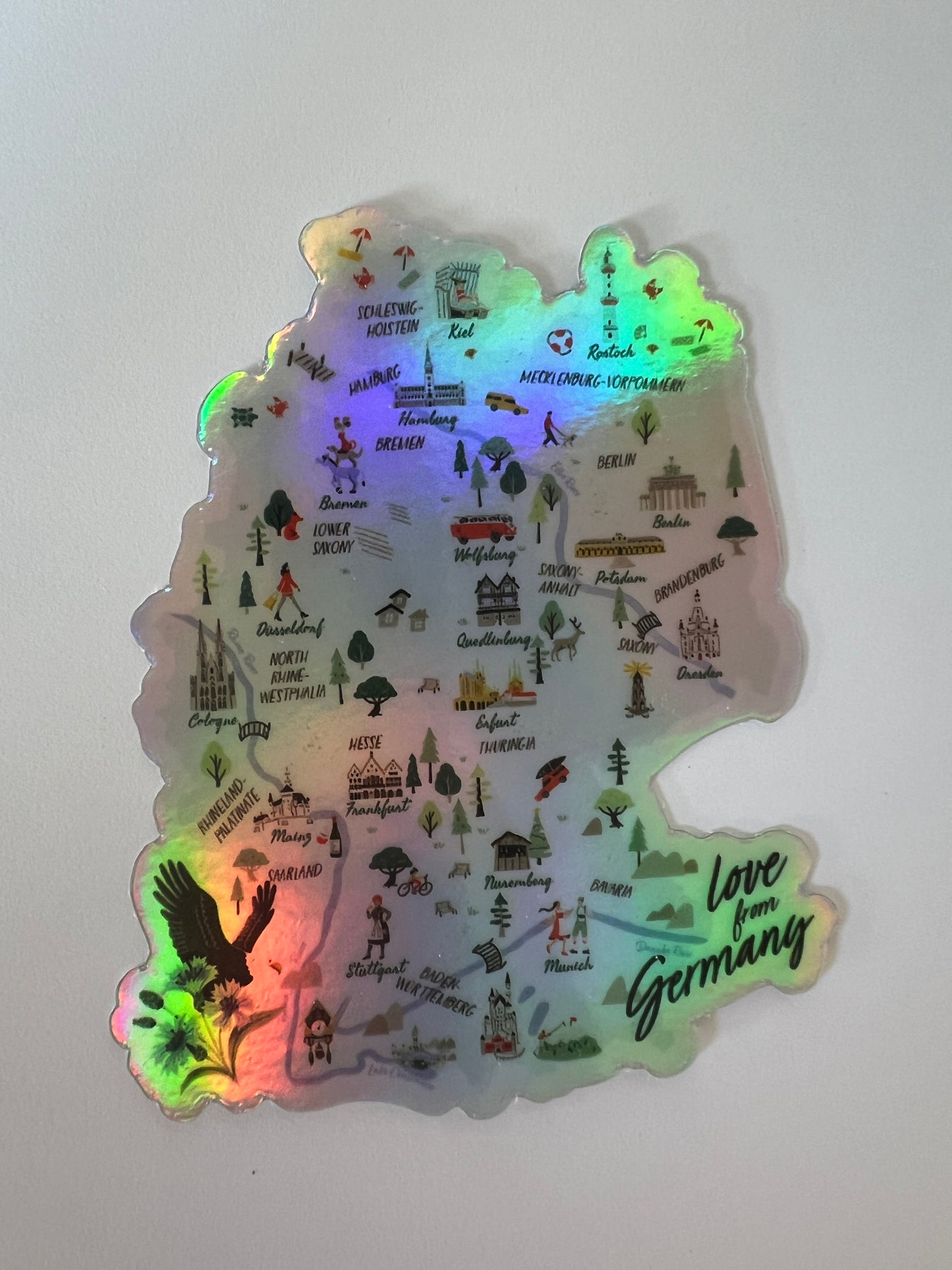 Holografischer Sticker Deutschlandkarte
