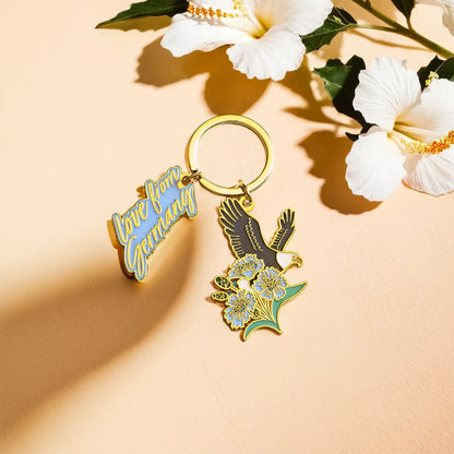 Adler Schlüsselanhänger Pastellblau