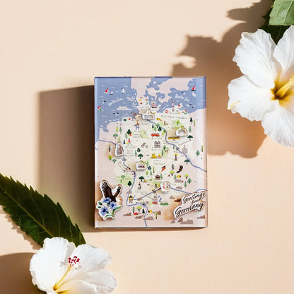 Detaillierte Landkarte Acrylmagnet