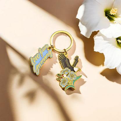 Adler Schlüsselanhänger Pastellblau