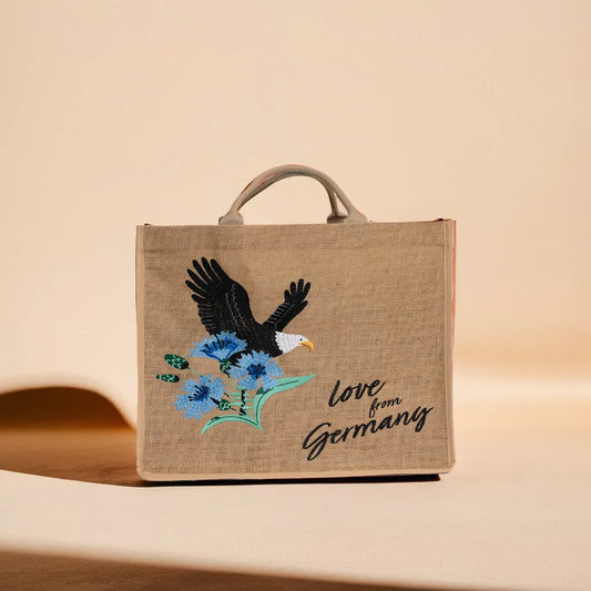 Jutebeutel Stickerei Adler Groß