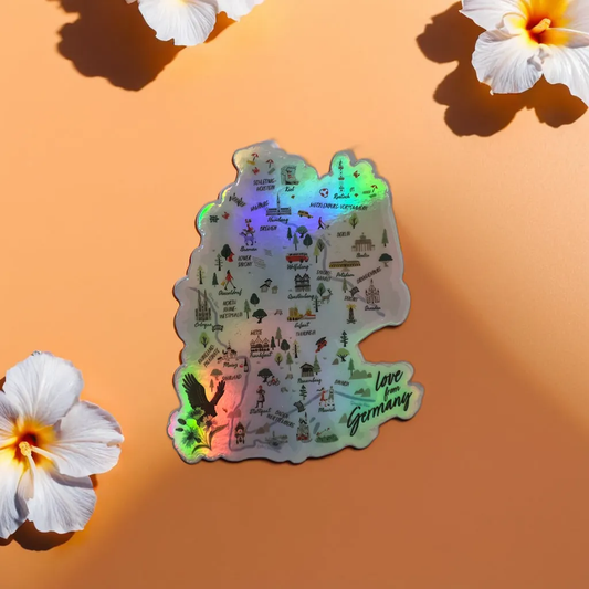 Holografischer Sticker Deutschlandkarte